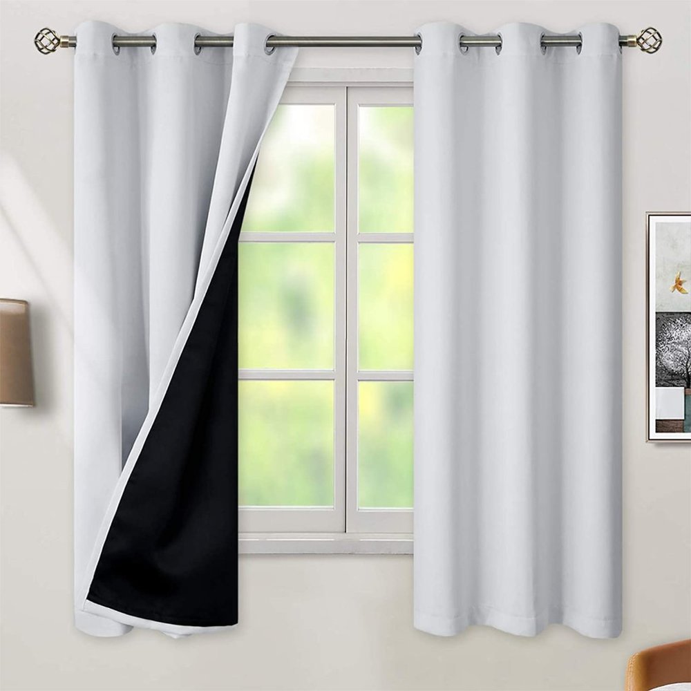 Thermal Insulated 100% Blackout Curtains,  2 panel